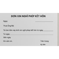 Mẫu đơn xin nghỉ phép kết hôn theo quy định mới nhất