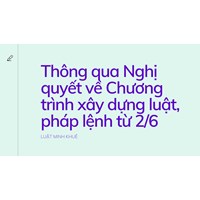 Thông qua Nghị quyết về Chương trình xây dựng luật, pháp lệnh từ 2/6