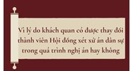 Vì lý do khách quan có được thay đổi thành viên Hội đồng xét xử án dân sự trong quá trình nghị án hay không?