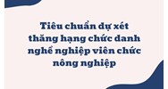 Tiêu chuẩn dự xét thăng hạng chức danh nghề nghiệp viên chức nông nghiệp