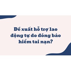 Đề xuất hỗ trợ lao động tự do đóng bảo hiểm tai nạn?