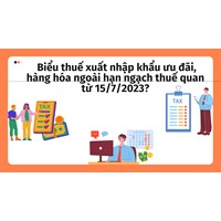 Biểu thuế xuất nhập khẩu ưu đãi, hàng hóa ngoài hạn ngạch thuế quan