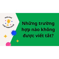 Những trường hợp nào không được viết tắt theo quy định pháp luật?