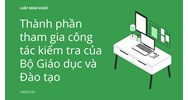 Thành phần tham gia công tác kiểm tra của Bộ Giáo dục và Đào tạo