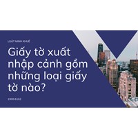 Giấy tờ xuất nhập cảnh gồm những loại giấy tờ nào?