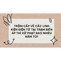 Trộm cắp về cấc linh kiện điện tử tại trạm biến áp thì xử phạt bao nhiêu năm tù?