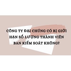 Công ty đại chúng có bị giới hạn số lượng thành viên Ban kiểm soát không?