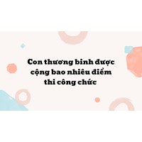 Con thương binh được cộng bao nhiêu điểm thi công chức?