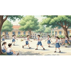 Tả quang cảnh sân trường em trong giờ ra chơi chọn lọc hay nhất