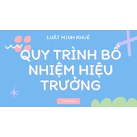 Quy trình bổ nhiệm hiệu trưởng