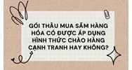 Gói thầu mua sắm hàng hóa có được áp dụng hình thức chào hàng cạnh tranh hay không?