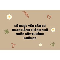 Có được yêu cầu cơ quan hành chính nhà nước bồi thường không?