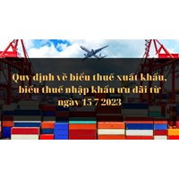 Quy định về biểu thuế xuất khẩu, biểu thuế nhập khẩu ưu đãi mới