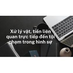 Xử lý vật, tiền liên quan trực tiếp đến tội phạm trong hình sự