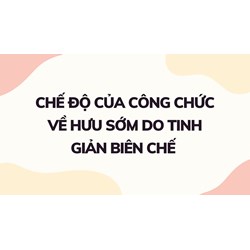 Chế độ của công chức về hưu sớm do tinh giản biên chế