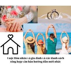 Luật Hôn nhân và gia đình và các danh sách tổng hợp văn bản hướng dẫn mới nhất