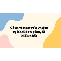 Cách viết sơ yếu lý lịch tự khai đơn giản, dễ hiểu nhất 2024