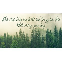Phân tích bức tranh tứ bình trong bài thơ Nhớ rừng siêu hay