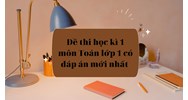 Đề thi học kì 1 môn Toán lớp 1 có đáp án mới nhất