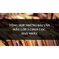Tổng hợp những bài văn mẫu lớp 3 chọn lọc hay nhất