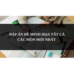 Đáp án đề minh họa tất cả các môn thi Đại học, Cao đẳng
