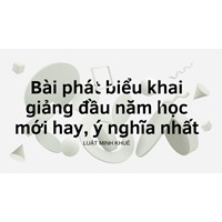 Bài phát biểu khai giảng đầu năm học mới hay, ý nghĩa nhất