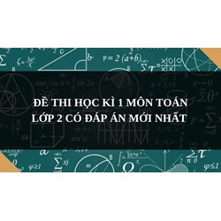 Đề thi học kì 1 môn Toán lớp 2 có đáp án mới nhất