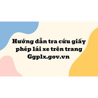 Hướng dẫn tra cứu giấy phép lái xe trên trang Ggplx.gov.vn