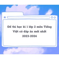 Đề thi học kì 1 môn Tiếng Việt lớp 2 có đáp án mới nhất