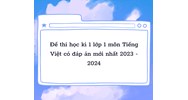 Đề thi học kì 1 môn Tiếng Việt lớp 1 có đáp án mới nhất