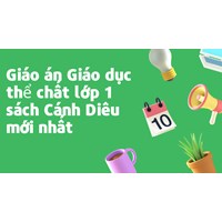 Giáo án Giáo dục thể chất lớp 1 sách Cánh Diều mới nhất