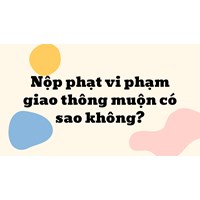 Nộp phạt vi phạm giao thông muộn có sao không?