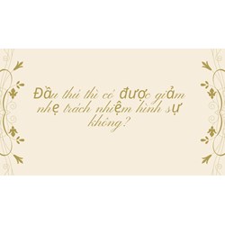 Đầu thú thì có được giảm nhẹ trách nhiệm hình sự không?