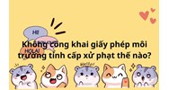 Không công khai giấy phép môi trường tỉnh cấp bị phạt bao nhiêu?