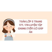 Toán lớp 5 trang 177, 178 Luyện tập chung (tiếp) có đáp án