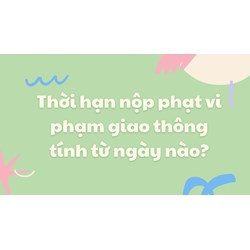 Thời hạn nộp phạt vi phạm giao thông tính từ ngày nào?