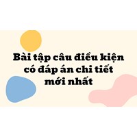 Bài tập câu điều kiện có đáp án chi tiết mới nhất