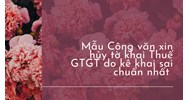 Mẫu Công văn xin hủy tờ khai Thuế GTGT do kê khai sai mới 2024