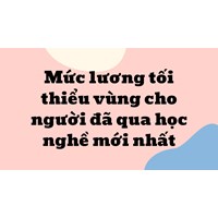 Mức lương tối thiểu vùng cho người đã qua học nghề mới nhất