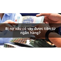 Bị nợ xấu có vay được tiền từ ngân hàng?