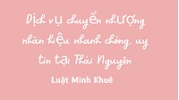 Dịch vụ chuyển nhượng nhãn hiệu nhanh chóng, uy tín tại Thái Nguyên