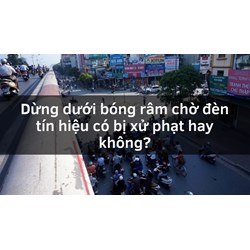 Dừng dưới bóng râm chờ đèn tín hiệu có bị xử phạt hay không?