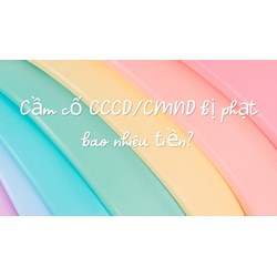 Cầm cố CCCD/CMND bị phạt bao nhiêu tiền?