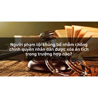Người phạm tội khủng bố nhằm chống chính quyền nhân dân được xóa án tích trong trường hợp nào?