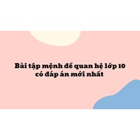 Bài tập mệnh đề quan hệ Tiếng anh lớp 10 có đáp án mới nhất
