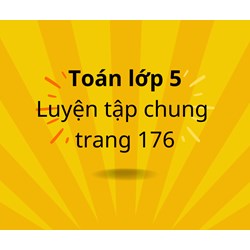 Toán lớp 5 trang 176 Luyện tập chung (tiếp) có đáp án