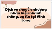 Dịch vụ chuyển nhượng nhãn hiệu nhanh chóng, uy tín tại Vĩnh Long