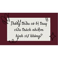 Dấu hiệu pháp lý của hành vi thông thầu ?