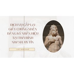 Dịch vụ cấp lại giấy chứng nhận đăng ký nhãn hiệu tại Thái Bình nhanh, uy tín