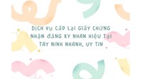 Dịch vụ cấp lại giấy chứng nhận đăng ký nhãn hiệu tại Tây Ninh nhanh, uy tín